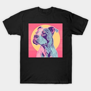 Retro American Staffordshire Terrier: Pastel Pup Revival T-Shirt